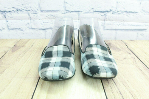 LL Bean Indispensable Women's Multicolor Plaid Canvas Ballet Flat Shoes Size 7 M - Picture 4 of 9