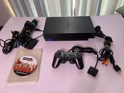 Sony Playstation 2 PAL Phat Console SingStar Rocks Bundle with Game ...