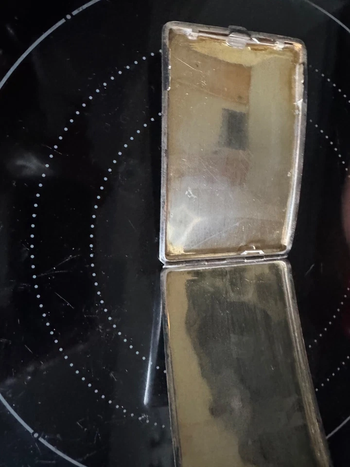 Estuche de cigarrillos Zee Wo siglo XIX 1 Shanghai China plata repujado dragón FIRMADO Foto 4 de 4