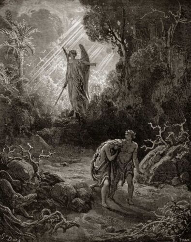 Adam and Eve - The Expulsion From The Garden - from Miltons Paradise Lost > Dore - Bild 1 von 5
