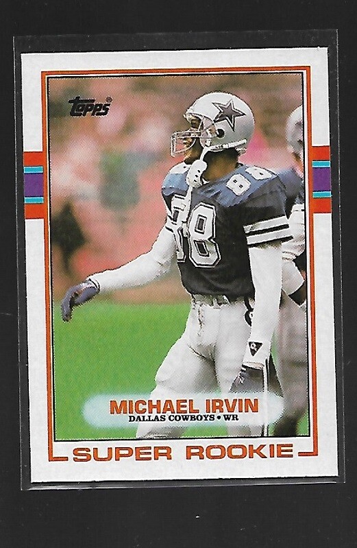 1989 Topps Michael Irvin #383 Super Rookie Card Dallas Cowboys RC NrMt-MT
