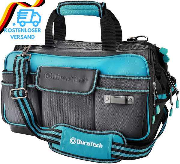 Duratech Werkzeugtasche Elektriker Wasserdicht 43CM, Profi Werkzeugtasche Mit Br-image