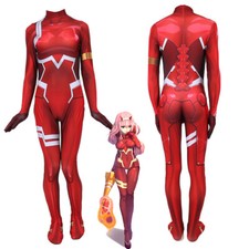 Darling in the Franxx Zero Two 02 Cosplay Costume Jumpsuit For Kids Adult