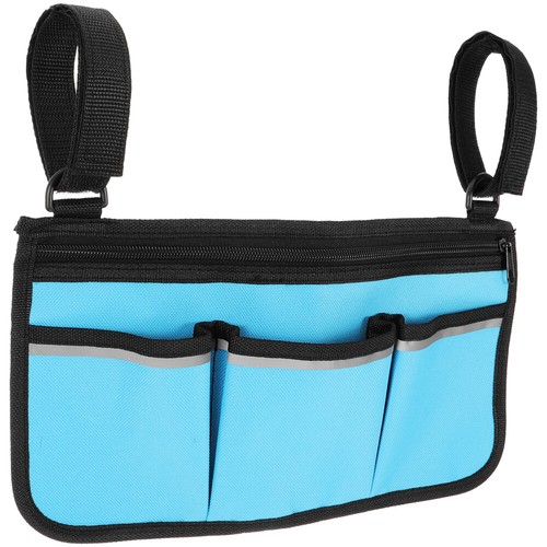 Wheelchair Armrest Storage Bag Pouch Side Pocket Walker Provides