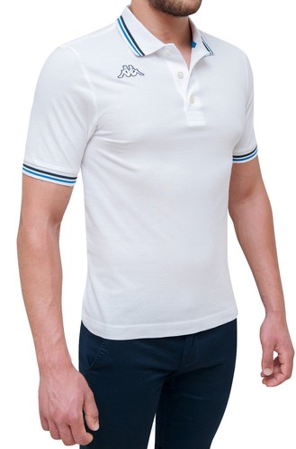 POLO UOMO KAPPA LIMITED BIANCA MANICHE CORTE T-SHIRT MAGLIA SPORT CASUAL |  eBay