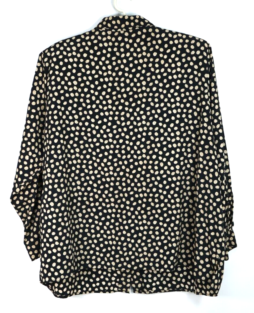 KAREN SCOTT Women's Polyester Blouse Long Sleeve Polka Dot