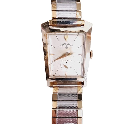 Vintage Lord Elgin Men's Watch 23 Jewels Gold Tone New Band Manual