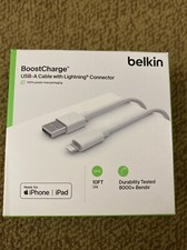 Belkin BOOST CHARGE MFi-Certified Lightning to USB-A 3M/10ft Cable Free Shipping