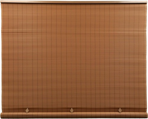 Outdoor Roll-up Shades for Porch, Roll-up PVC Blinds ,Woodgrain, 36" W x 72" L - Picture 5 of 6
