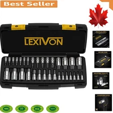 Professional-Grade 32-Piece HEX Bit Socket Set with Precision Chamfered Ends