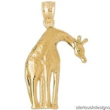New 14k Yellow Gold Giraffe Pendant