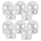 18er Set Kunststoff-Schneekugeln mit Schraubverschluss, 150 ml transparente