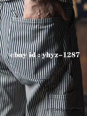 Hickory Stripe Railroad Pants Heritage Style Work Denim Carpenter