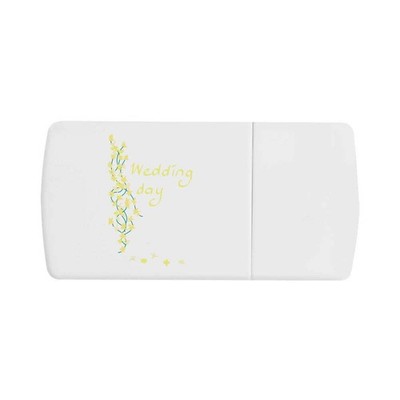 ''Hochzeitstag Feierlichkeiten'' Pillendose mit Tablettenteiler (PI00034906)