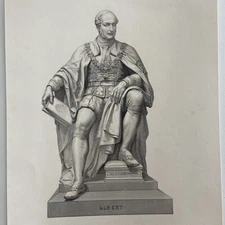 Antique Engraving – “Prince Albert – Victorian Royal Portrait Engraving 