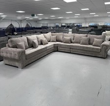 Brand New | Verona 6 Seater Sofa | High Back | Mink Fabric