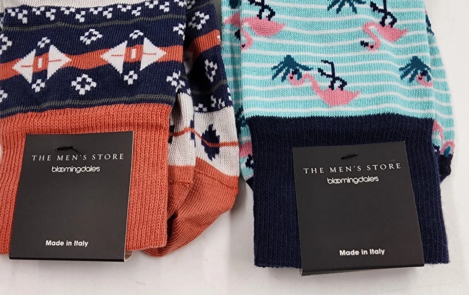 Meias masculinas The Men's Store at Bloomingdale's Printed Design Crew 10-13 multi - Imagem 2 de 4