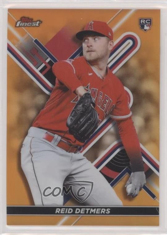 2022 Topps Finest Orange Refractor 19/25 Reid Detmers #26 Rookie RC 0nr3