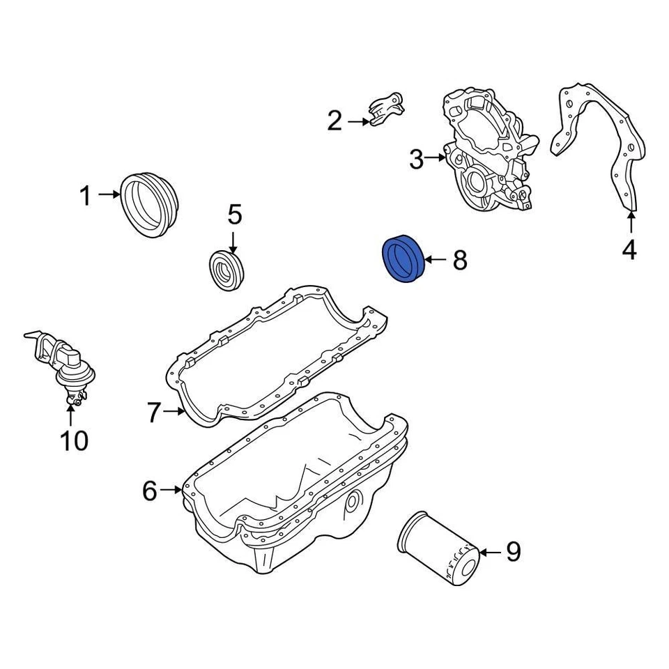 For Ford F-150 1987-2008 Ford F1SZ6701A Rear Engine Crankshaft Seal - Imagem 4 de 4