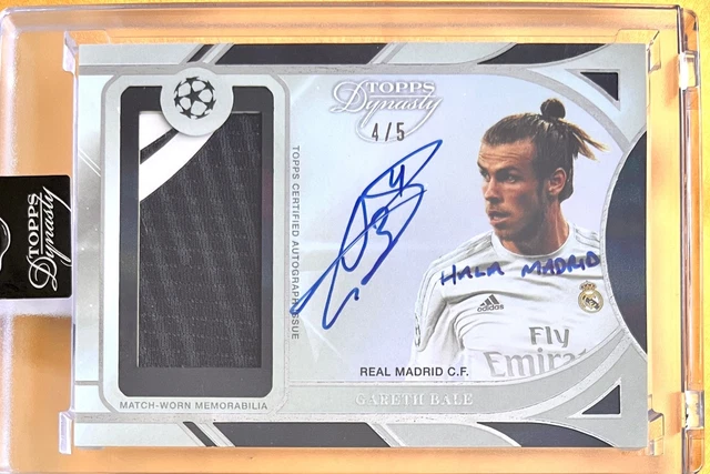 2024-25 Topps Dynasty UEFA Gareth Bale Patch Auto 4/5 Inscribed "HALA MADRID"!