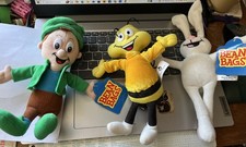(3) Vintage General Mills Breakfast Pals Plush Cereal Toys 1998 & 2000