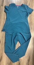 Scrub Star Blue/Turquoise Pink Stitch Scrub S...