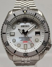 MINT SEIKO DIVERS 7002-7001 WHITE MARINEMASTER MOP DIAL AUTOMATIC MENS WATCH $$$