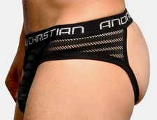 Andrew Christian Seductive Frame Jock: Black - 90981 - Small, Medium & Large