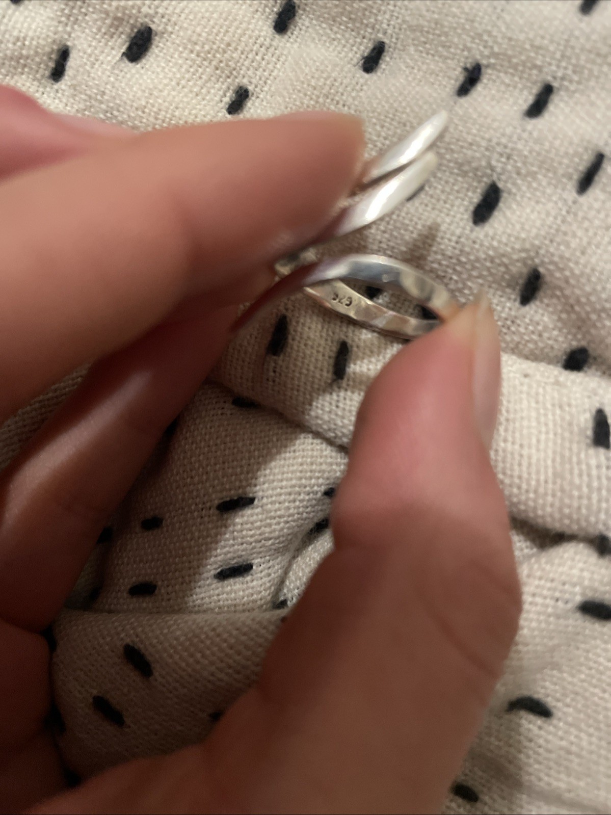 925 Solid Sterling Silver Wraparound Ring Adjusta… - image 2