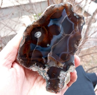 Mirror Polished Extremely Rare Turkish Red Fox Agate Uv Reactive