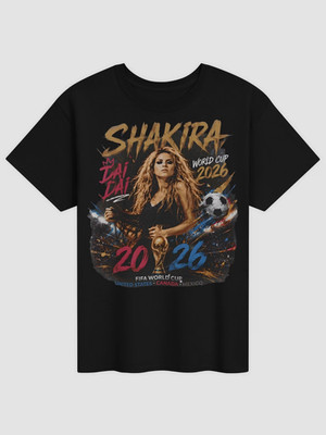 Shakira DAI DAI World Cup 2026 Cotton Black T Shirt MM40