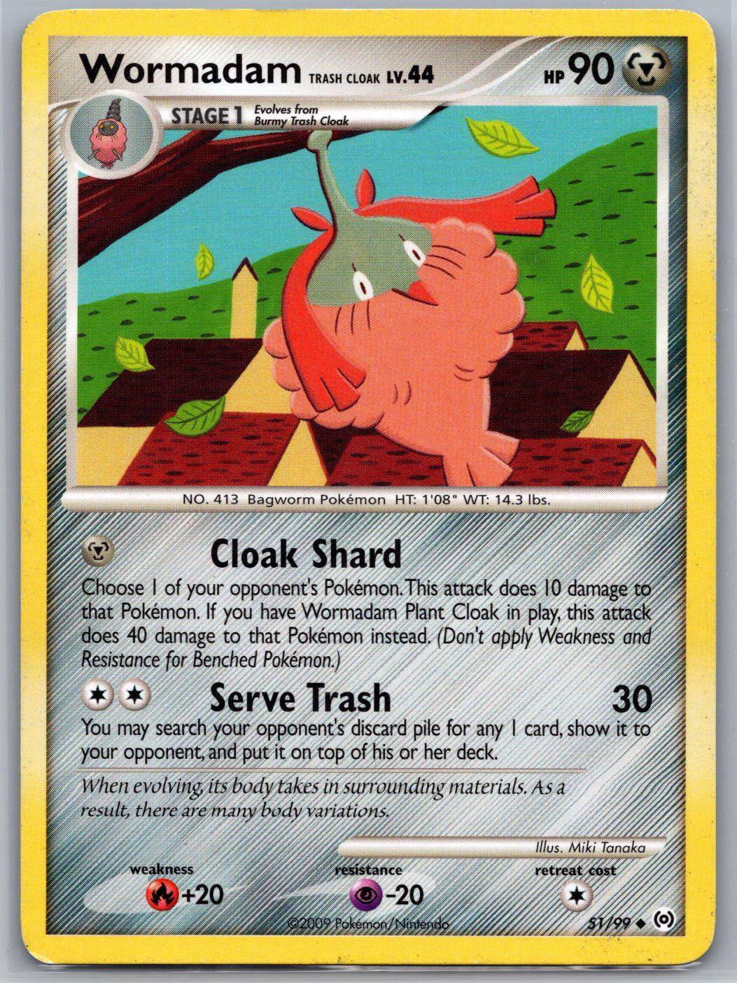 Wormadam Trash Cloak Uncommon Arceus 51/99 MP - Pokémon TCG!