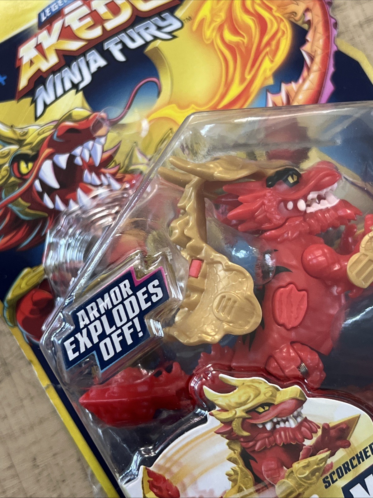 Legends of Akedo Ninja Boss Scorched Claw Battling Figure w Armor-  Missing Part