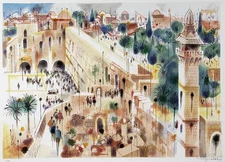 Shmuel Katz- Original Serigraph "Jerusalem"
