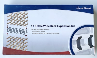 12 Bottle Wine Rack Expansion Kit With 8 Connector Pieces By Final Touch New