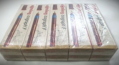 viele 10 Stck. Nos Vintage Rotring Isograph F Stifte. Made in W.Germany