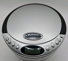 ONN CD Player Portable ONCD-102 Silver  Black Tested  Working