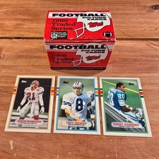 1989 Topps Traded Football Complete Factory SET Box Barry Sanders Troy Aikman RC