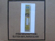 CASE OF 24 Rolls Crafters Square Vinyl Permanent Paper GLITTER SILVER 12 x48