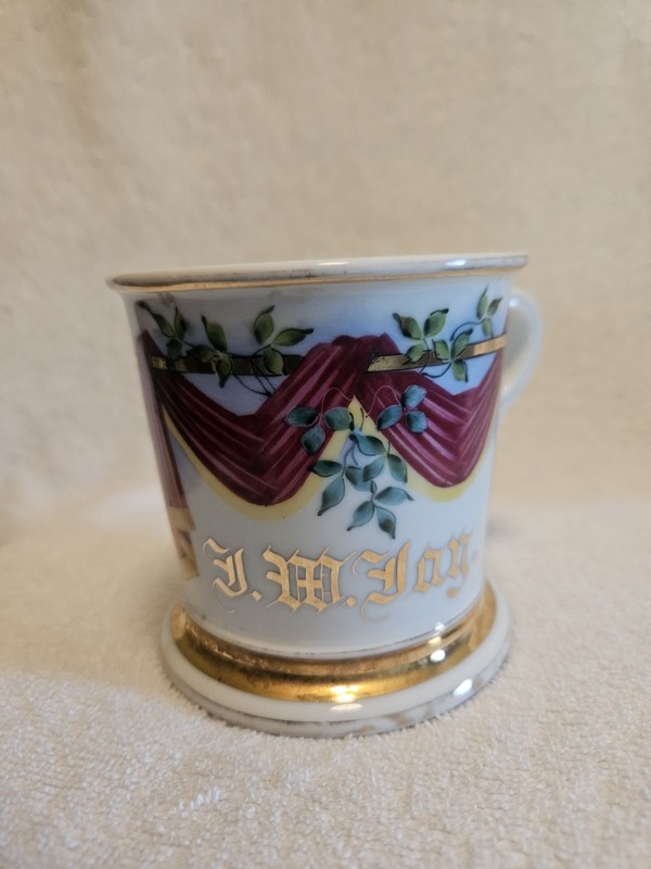 Antique Vint. Occupation Personal Shaving Mug, maybe Florist or Funeral Director