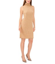 MSK Womens Sleeveless Turtleneck Sweater Dress, ltpasbwn, M