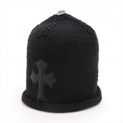 Chrome Hearts Beanie Cashmere ONE SIZE 53-60 Black × Silver