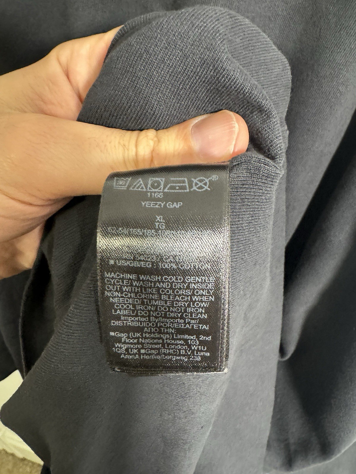 Yeezy X GAP Crop 22 TEE Black Men’s Size XL Kanye West YE NEW thumbnail 5