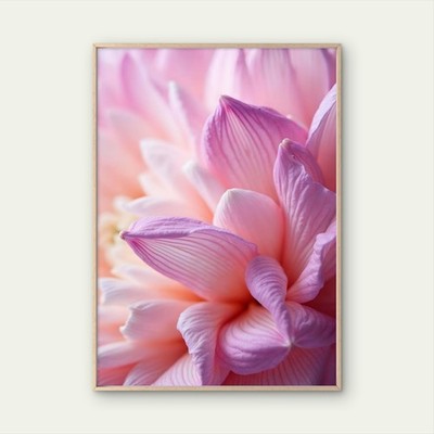 Delicate Pink Petals Close Up View  Wall Art Poster Choose Your Size