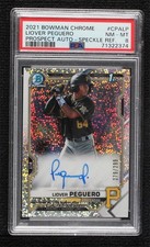 2021 Bowman Chrome Prospect Speckle Refractor Liover Peguero PSA 8 Auto 09gj