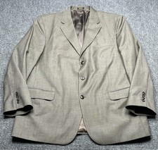Stafford Blazer Mens 46R Brown Wool Sport Coat Classic Fit Suit Jacket 3 Button