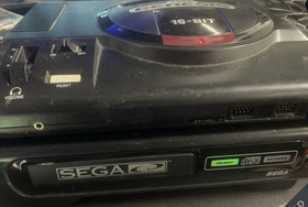 Sega Genesis & RARE SEGA CD Model 1 Tested Working  w/ Hookups