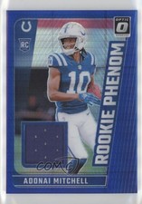 2024 Panini Donruss Optic Rookie Phenom Blue Hyper Prizm Adonai Mitchell 1sj2