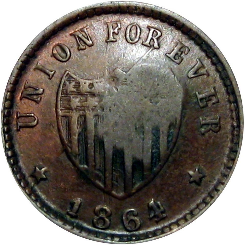 5 Cents ? Counterstamp On 1864 Patriotic Civil War Token 51/342A | eBay