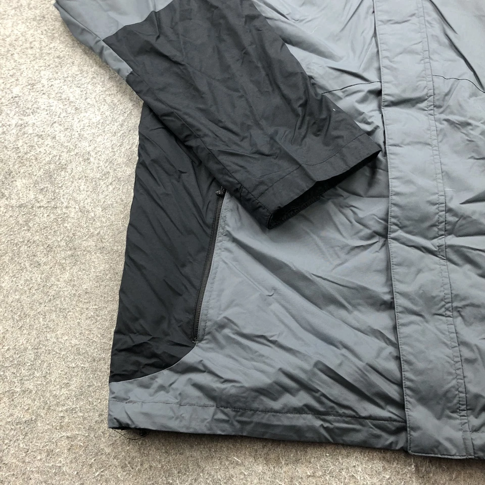 Chaqueta cortavientos Columbia para hombre grande alta gris negra intercambiable con capucha parka Foto 2 de 4